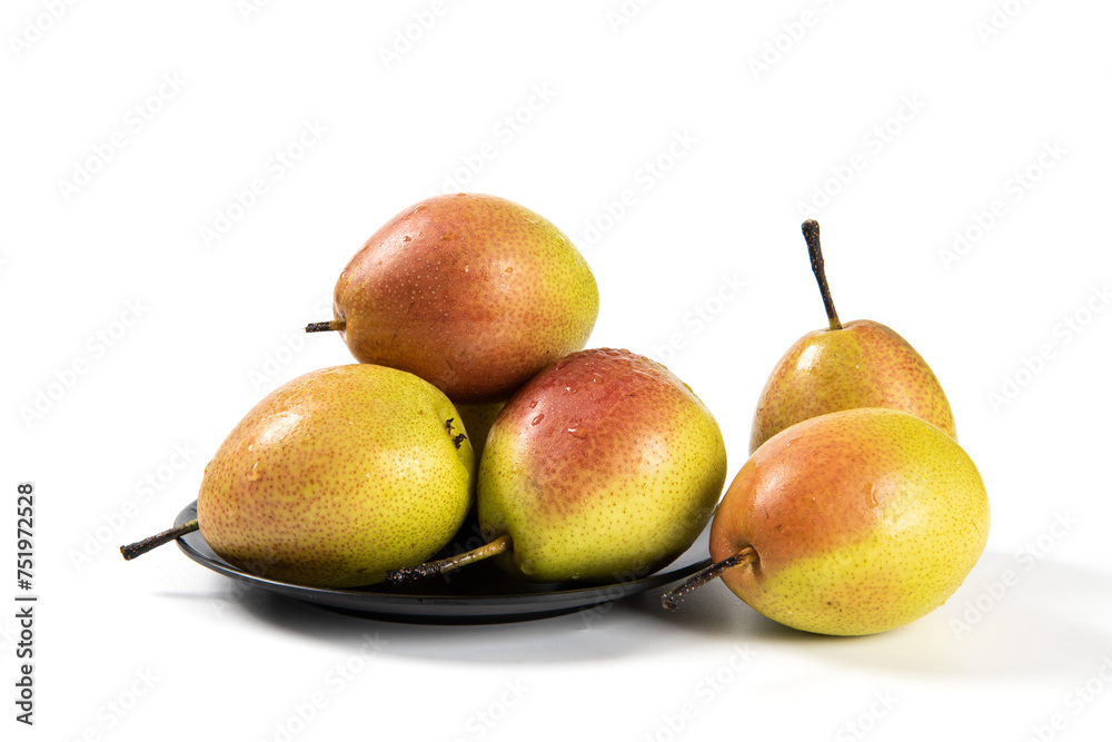 fresh ripe pear fruit isolated on white background fresh ripe pear fruit isolated on white background