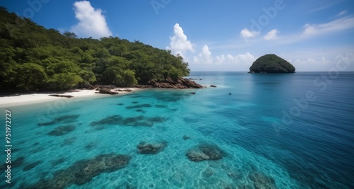  Paradise Found - A serene tropical beach with crystal clear waters