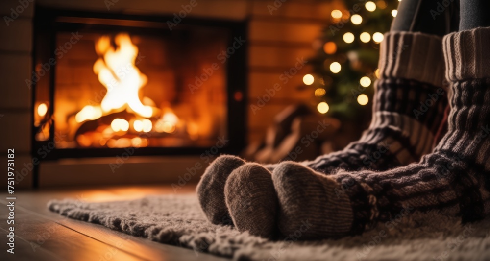  Cozy toes by the warm fire