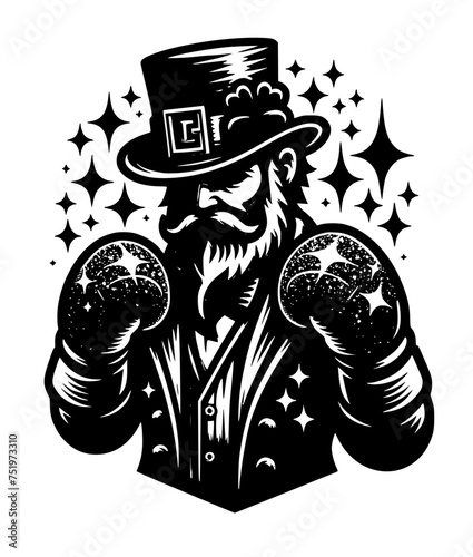 St Patrick's Day Fighting Irish  Boxing Leprechaun 