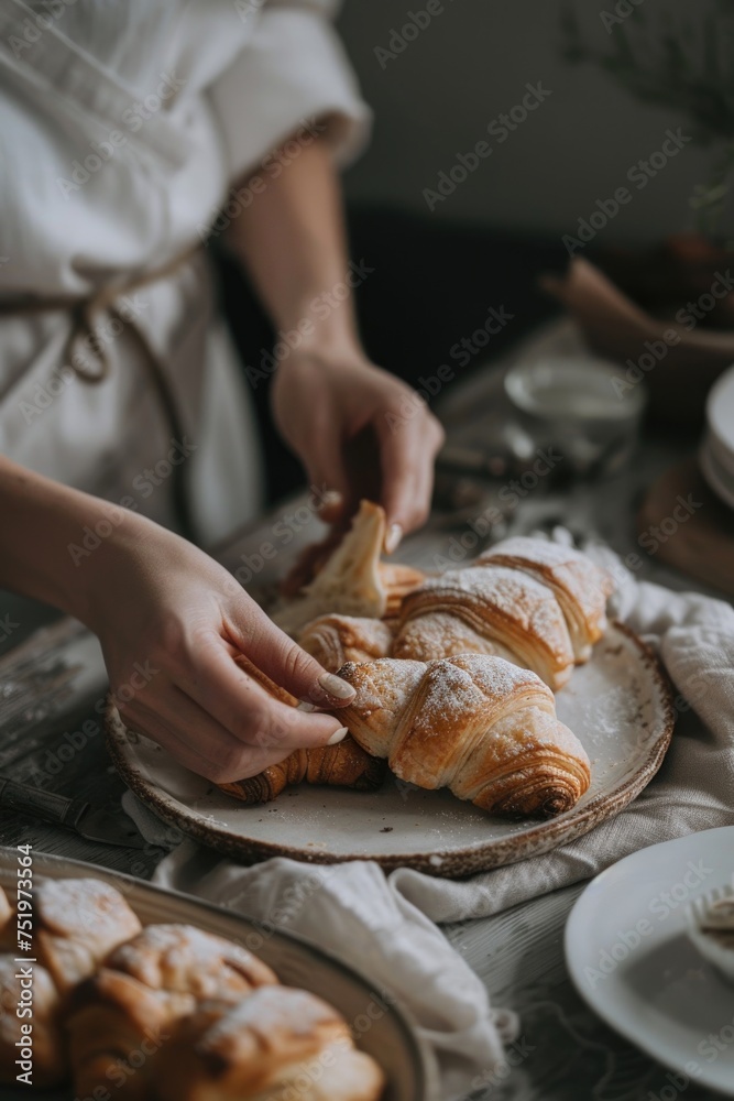 Pie baking, person preparing food in the kitchen.