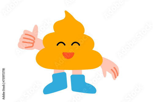 イラスト素材: いいね！うんこくん（ウンコのキャラクター）