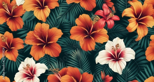  Vibrant tropical flowers in bloom