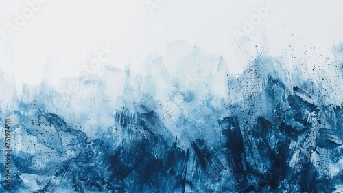 abstract blue background with snow
