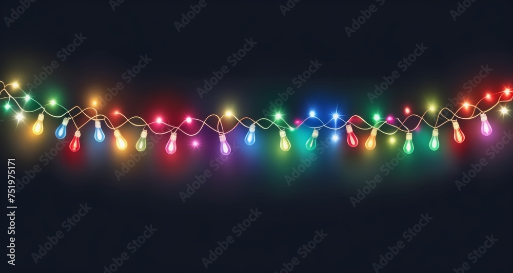  Brighten up your holiday with festive lights! - obrazy, fototapety, plakaty 