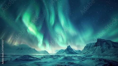 The breathtaking beauty of the aurora illuminating the night.