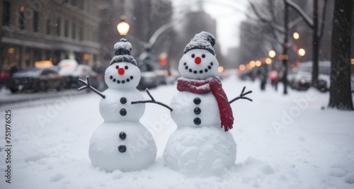  Snowy companions on a winter's day