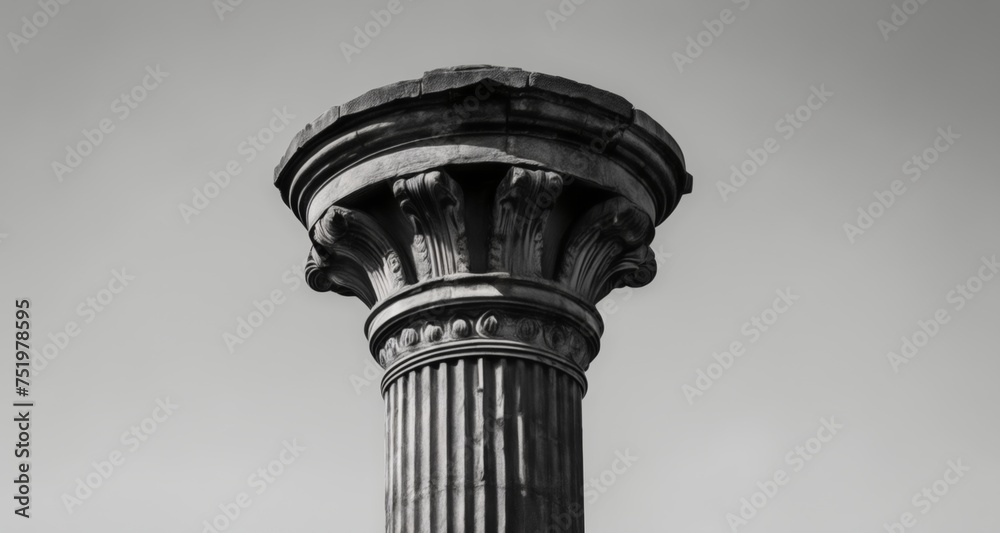 Elegant architectural pillar against sky Elegant architectural pillar against sky