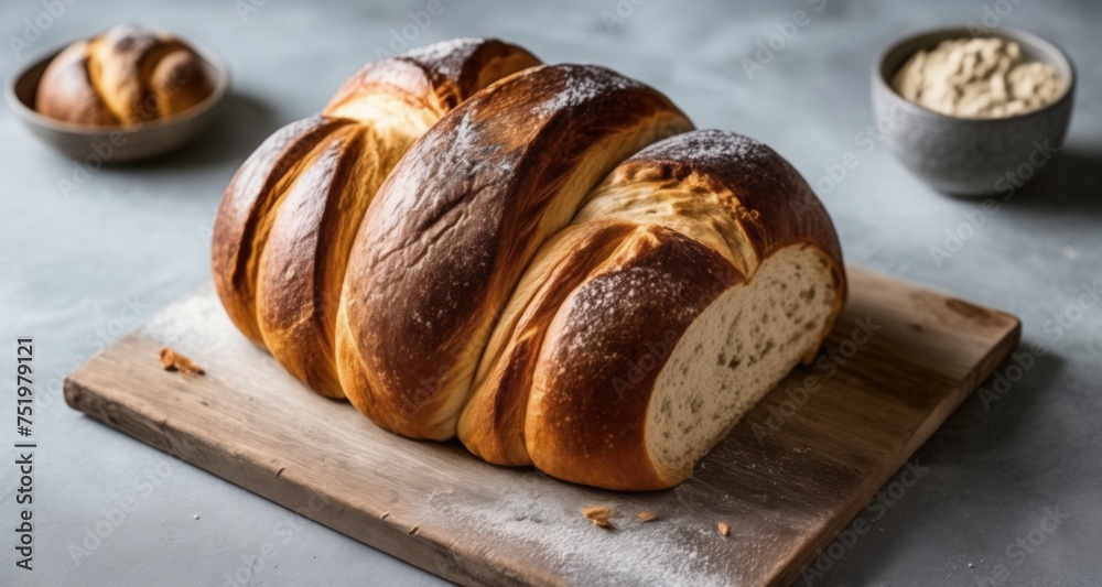  Freshly baked bread, ready to be enjoyed!