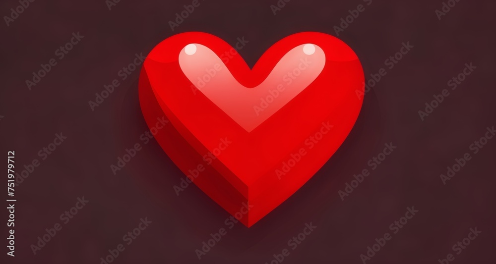  A vibrant red heart symbolizing love and passion