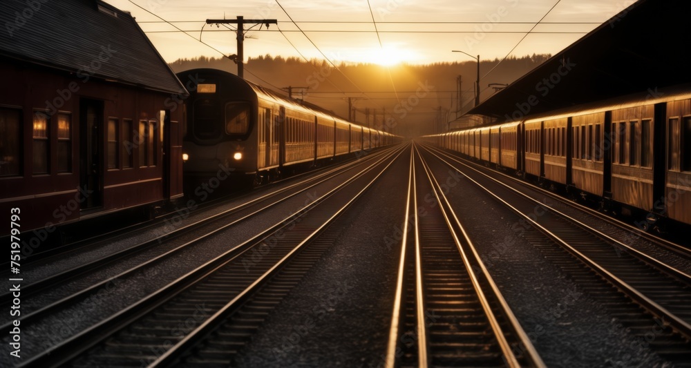  Sunset on the tracks - A journey through the golden hour