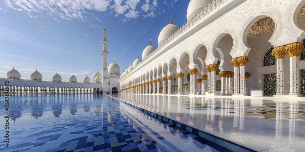 Fototapeta premium A breathtaking view of the Grand Mosque, side view