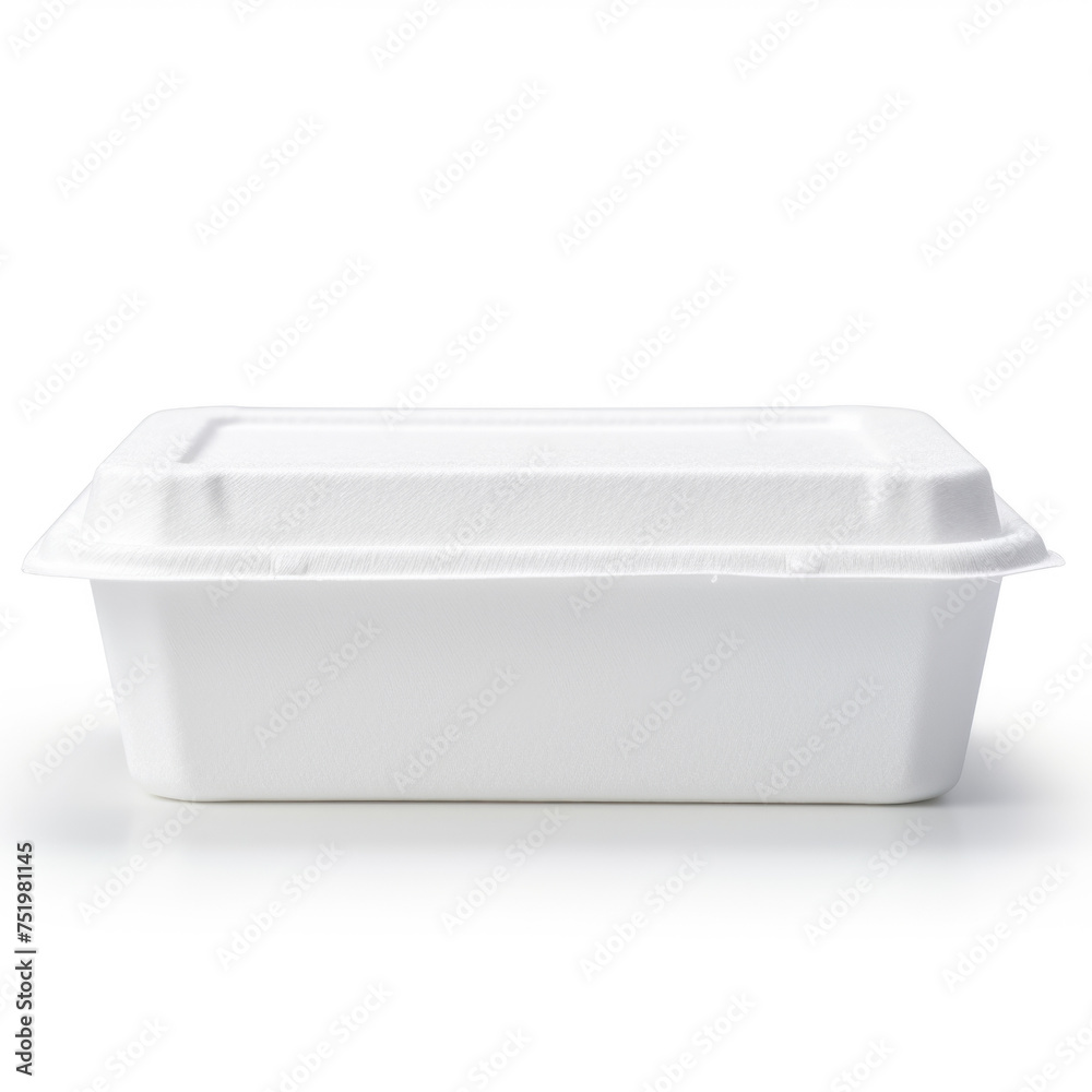 Styrofoam box isolated on white background Styrofoam box isolated on white background
