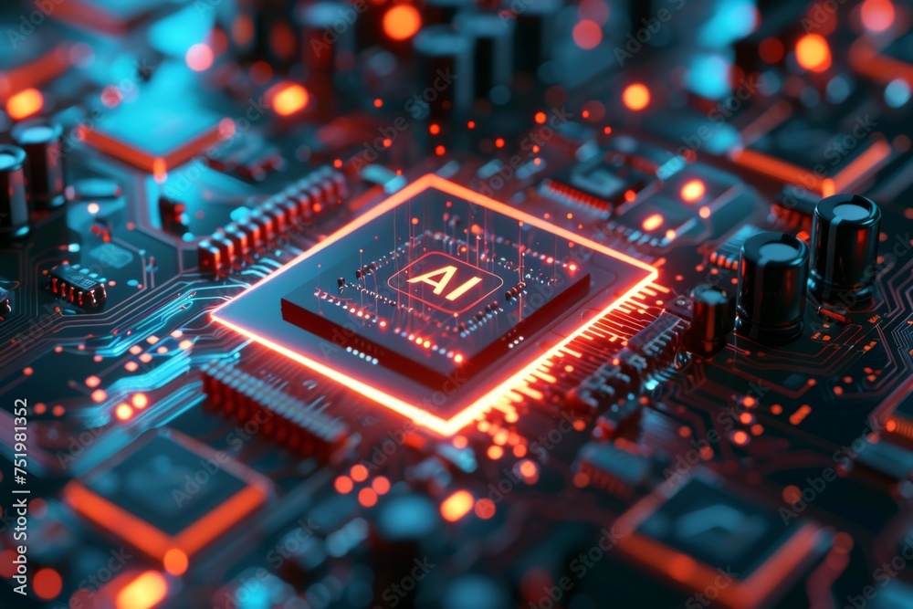 Circuit Board CPU or GPU Processor Microchip Starting Artificial Intelligence of Neural Networking and Cloud Computing Circuit Board CPU or GPU Processor Microchip Starting Artificial Intelligence of Neural Networking and Cloud Computing