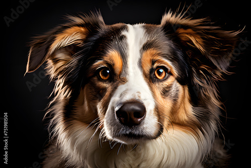 portrait of a golden retriever, portrait of an older dog with gentle eyes, generative ai