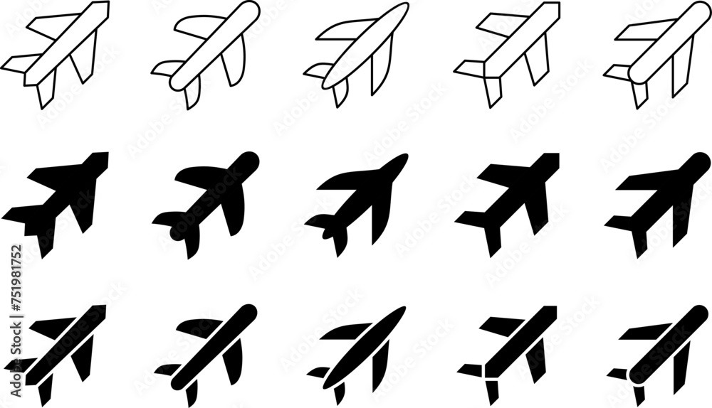 airplane set icon. simple vector flat style style. design for applications and web. airplane set icon. simple vector flat style style. design for applications and web.