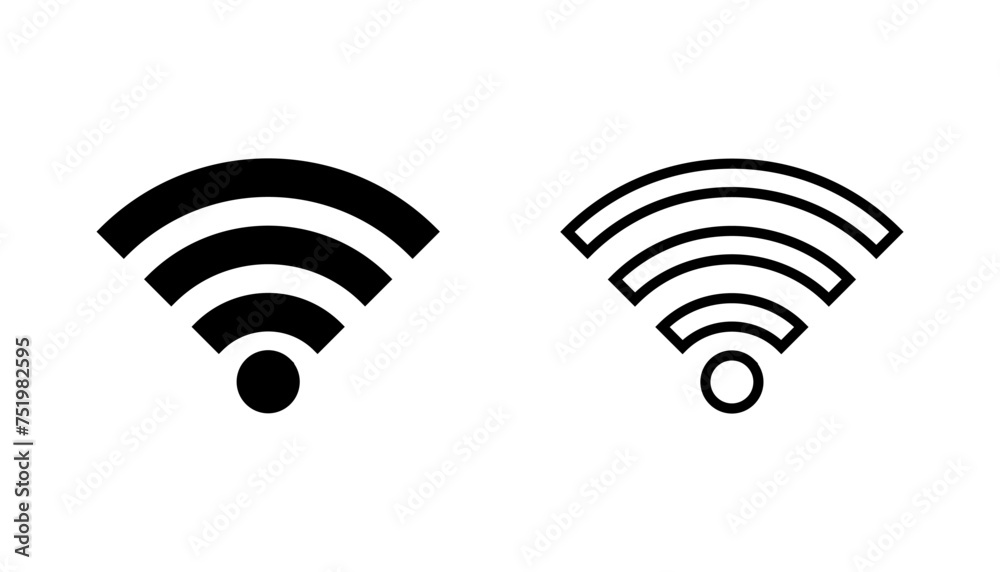Wifi icon set. signal vector icon. Wireless icon vector Wifi icon set. signal vector icon. Wireless icon vector