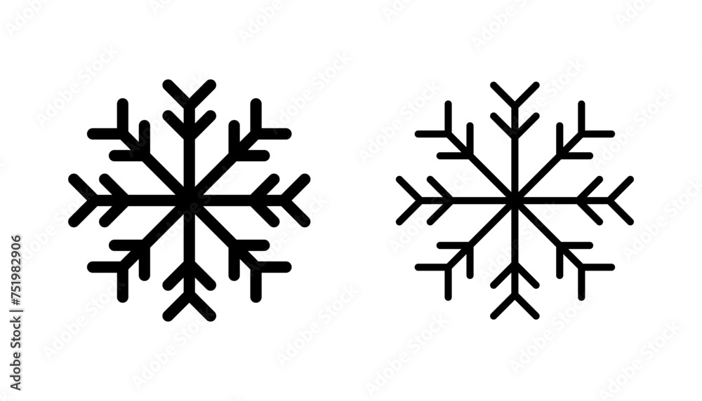 Snow icon set. snowflake icon vector Snow icon set. snowflake icon vector