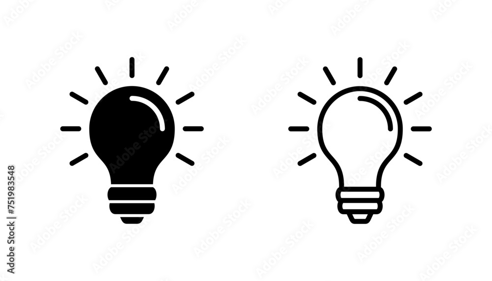 Lamp icon set. Light bulb icon vector. idea symbol. Lamp icon set. Light bulb icon vector. idea symbol.