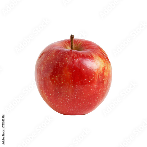 Fresh Red Apple isolated on transparent or white background