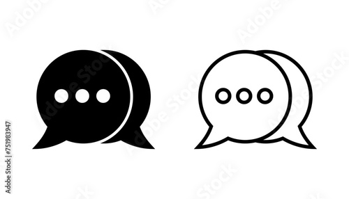 Chat icon set. speech bubble icon. comment icon vector. message. contact us