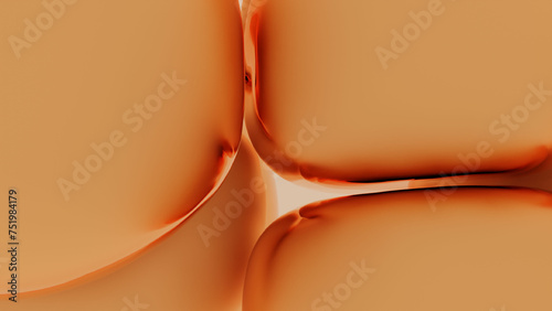 Rose gold colored abstract geometric background.3D render.