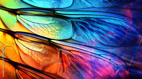 Psychedelic dragonfly wings