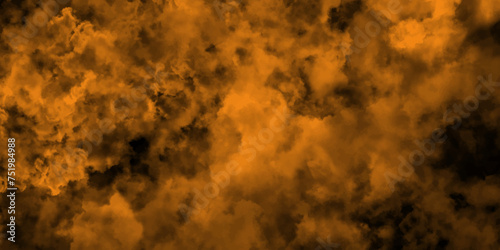 abstract cloud and vapor texture background. Black and orange smoke aquarelle smudge illustration smooth grungy smokey light red colors ink glow. orange color powder vintage paper