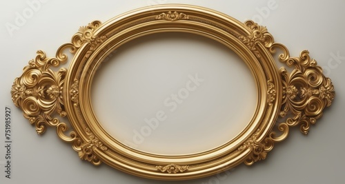  Elegant gold-framed mirror, perfect for luxurious interiors