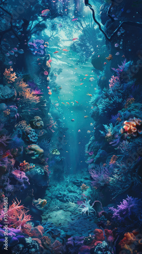 Phone wallpaper underwater