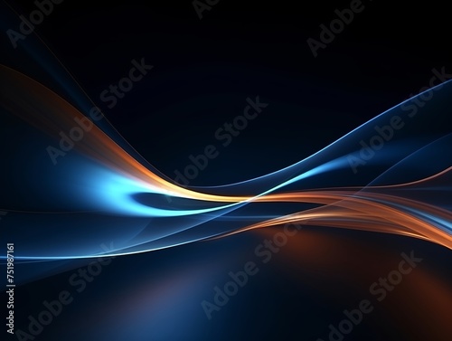 Abstract waves on dark blue background. 