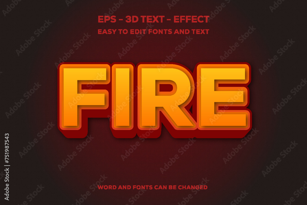 Fire 3d text effect.