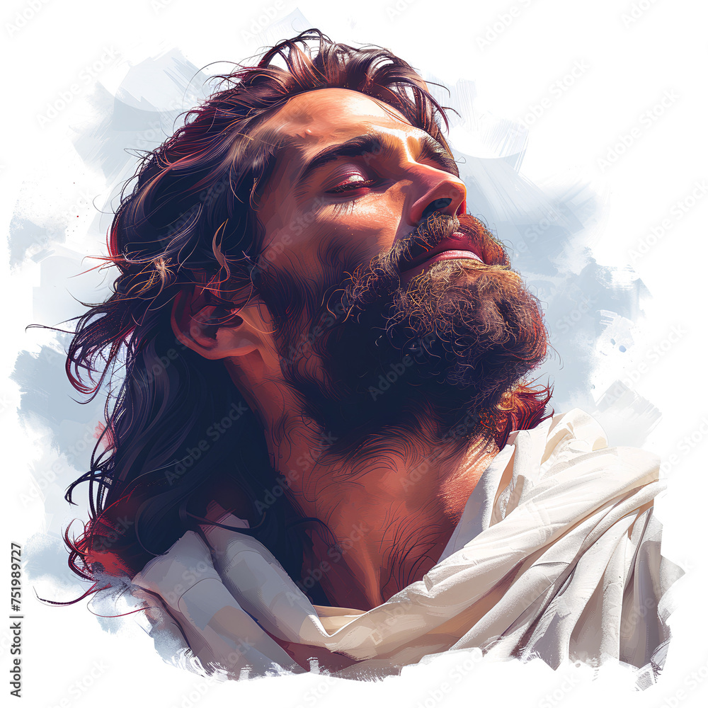 flat illustration jesus design