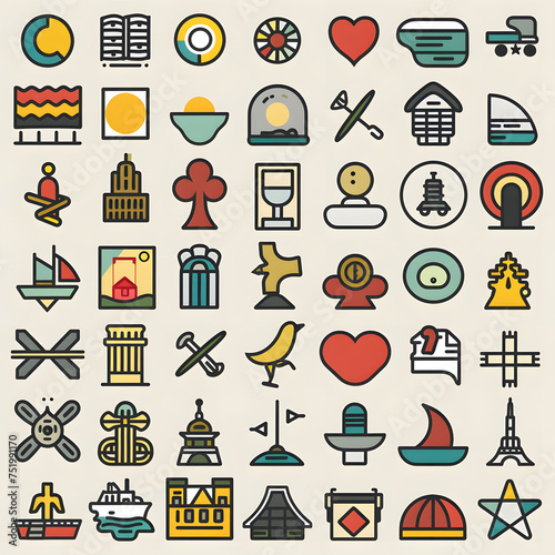 Versatile Vector Pictograms Collection for Universal Concepts and Themes