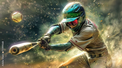 alien baseball player hitting