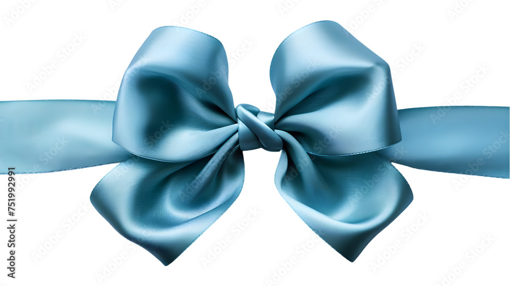 Cyan bow isolated on transparent background Cyan bow isolated on transparent background