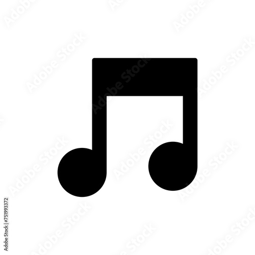 Music icon vector isolated on white background, music vector icon, Melody, song, note, sound, audio sign