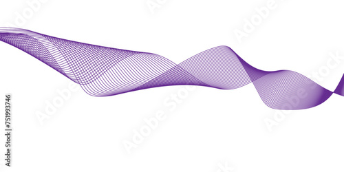  Abstract modern line futuristic energy sound waves technology concept background. Abstract background wave line in vector business texture. Pattern line blend curve flow futuristic background.