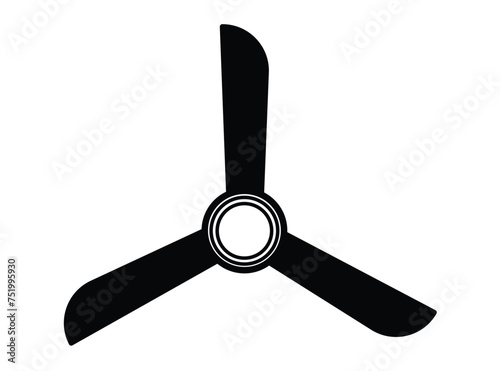 Sleek vector ceiling fan with remote control for efficient air circulation, modern design, and quiet operation for stylish and comfortable living spaces