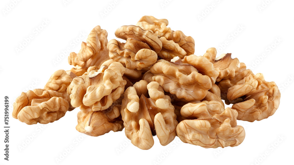 heap peeled walnut isolated on transparent background heap peeled walnut isolated on transparent background