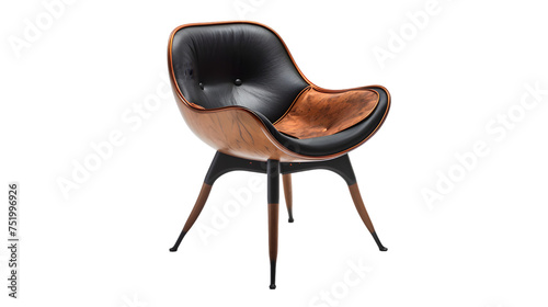 Modern furniture minimalism chair stylish cutout isolated on transparent background photo