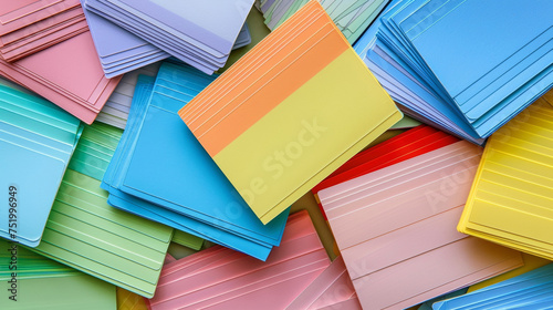 A fresh pack of index cards perfect for creating flashcards for studying key concepts. photo