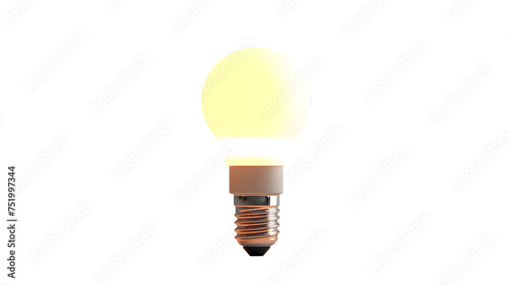 one led light bulb isolated on transparent background one led light bulb isolated on transparent background