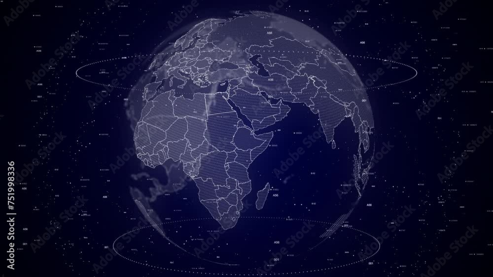 Digital globe rotating, zooming in on Ethiopia country. Data analysis Technology Cinematic Globe rotating on Ethiopia Country data analysis background Energy particles around the Globe Digital globe rotating, zooming in on Ethiopia country. Data analysis Technology Cinematic Globe rotating on Ethiopia Country data analysis background Energy particles around the Globe