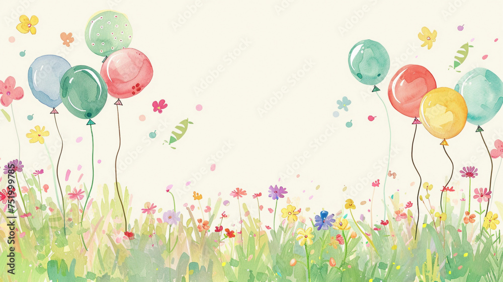 easter background with eggs and flowers.