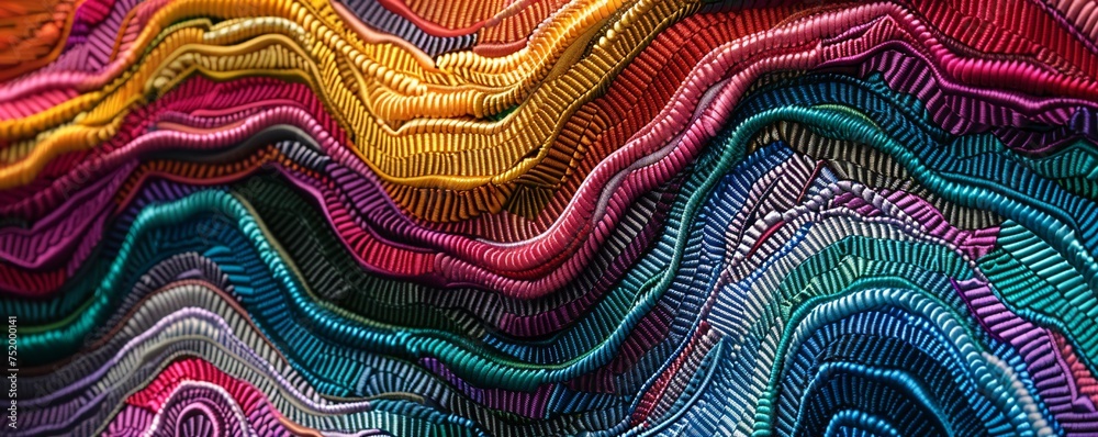 Realistic embroidery abstract design background texture Generative Ai Realistic embroidery abstract design background texture Generative Ai