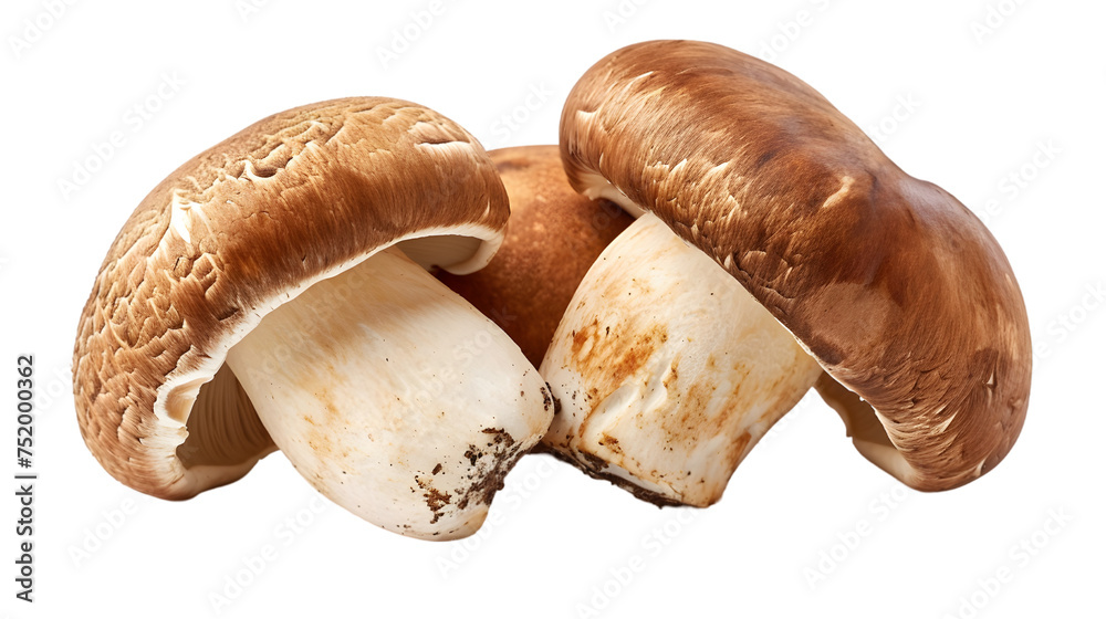 whole and halved porcini mushroom isolated on transparent background whole and halved porcini mushroom isolated on transparent background