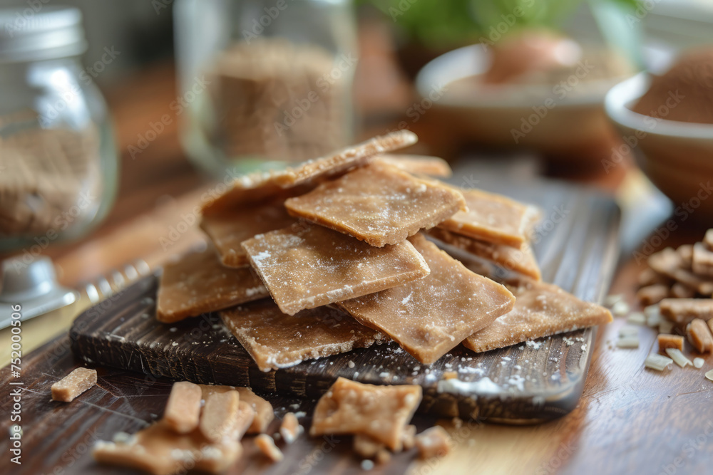 Tray of freshly baked dog biscuits cooling on parchment paper, showcasing a delicious treat for canine companions. Tray of freshly baked dog biscuits cooling on parchment paper, showcasing a delicious treat for canine companions.