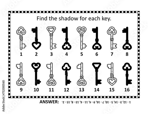Принти на полотні Abstract brain game, or visual puzzle. Answer included.