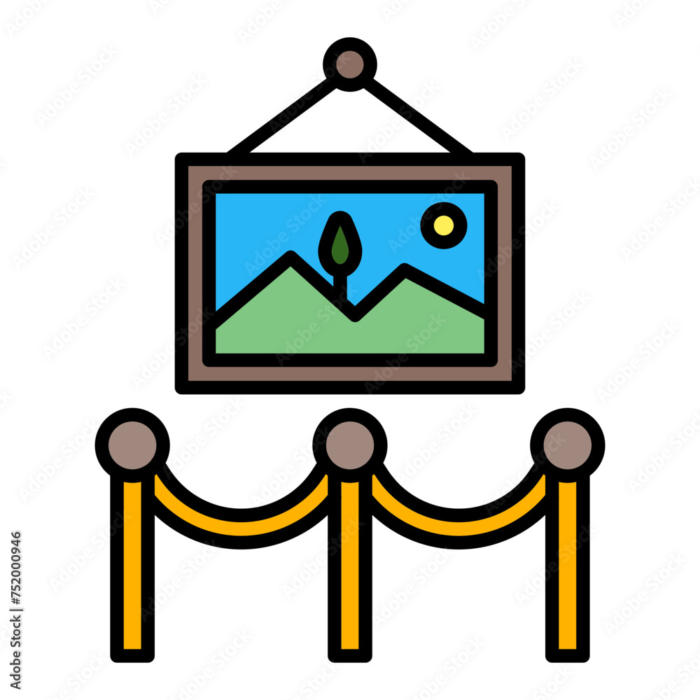 Art Gallery line filled icon Art Gallery line filled icon